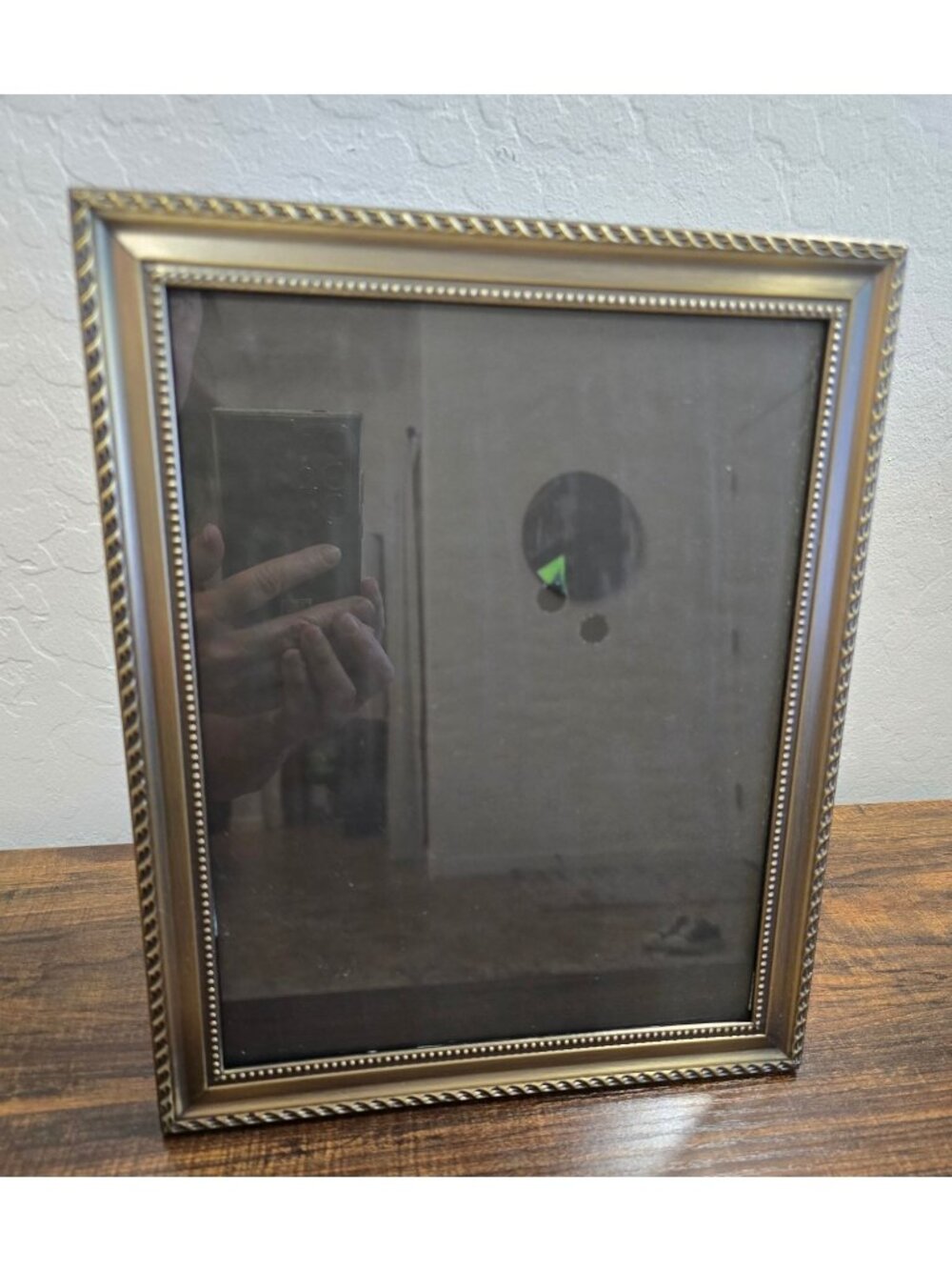 Vintage Burnes Of Boston Gold-Tone Beaded 8x10 Picture Frame With Easel Back